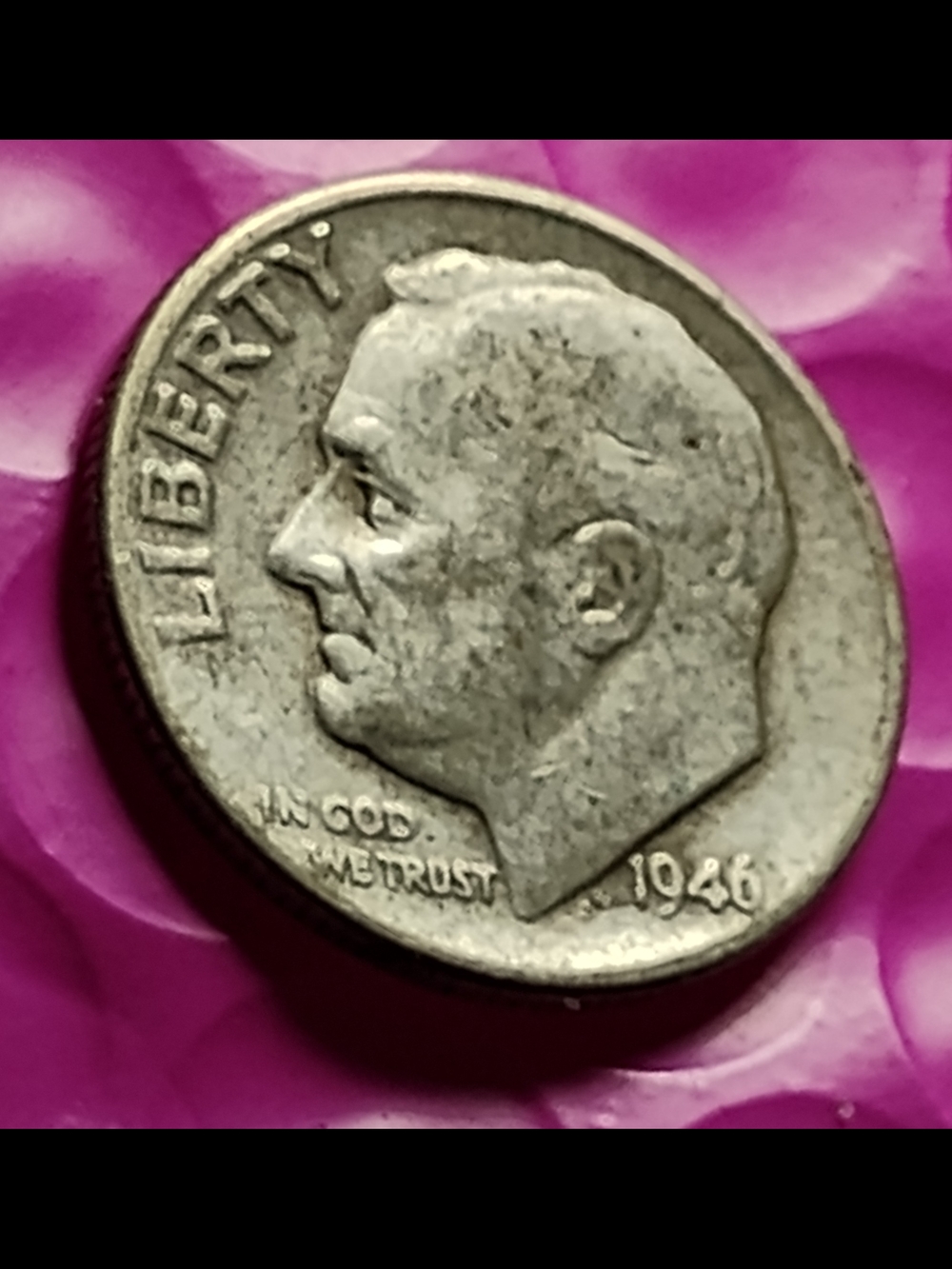 1946 Roosevelt Dime Coin -90% Silver Very Old Actual Coin